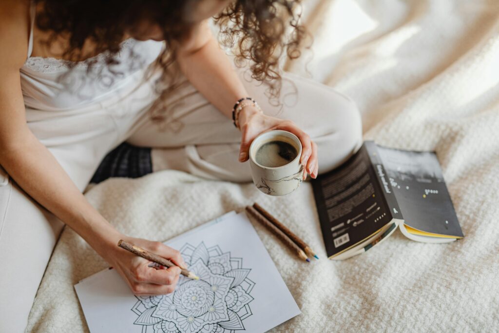 Engaging in creative hobbies to ease stress and support balance