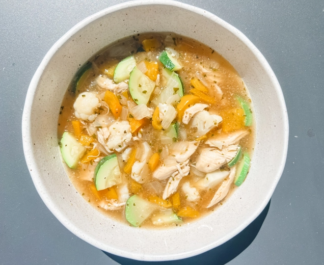 Mediterranean-Inspired Chicken Garden Soup