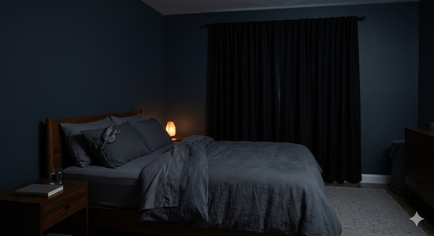 Dark bedroom helps melatonin production for deep sleep