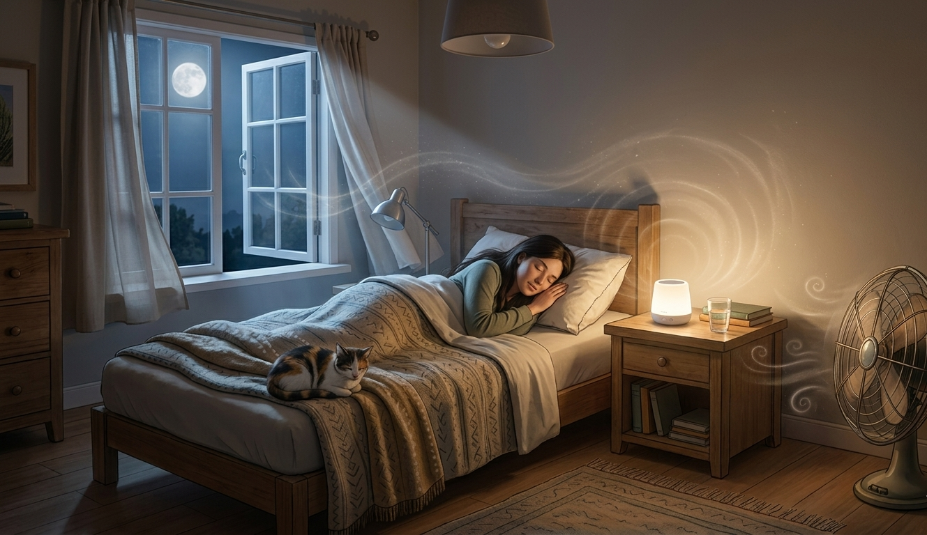 Consistent sound like white noise supports deep sleep